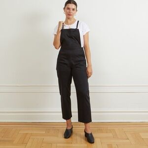 Loup Knot Adjustable Strap Black Overalls Jumpsuit Cotton Size 1X
